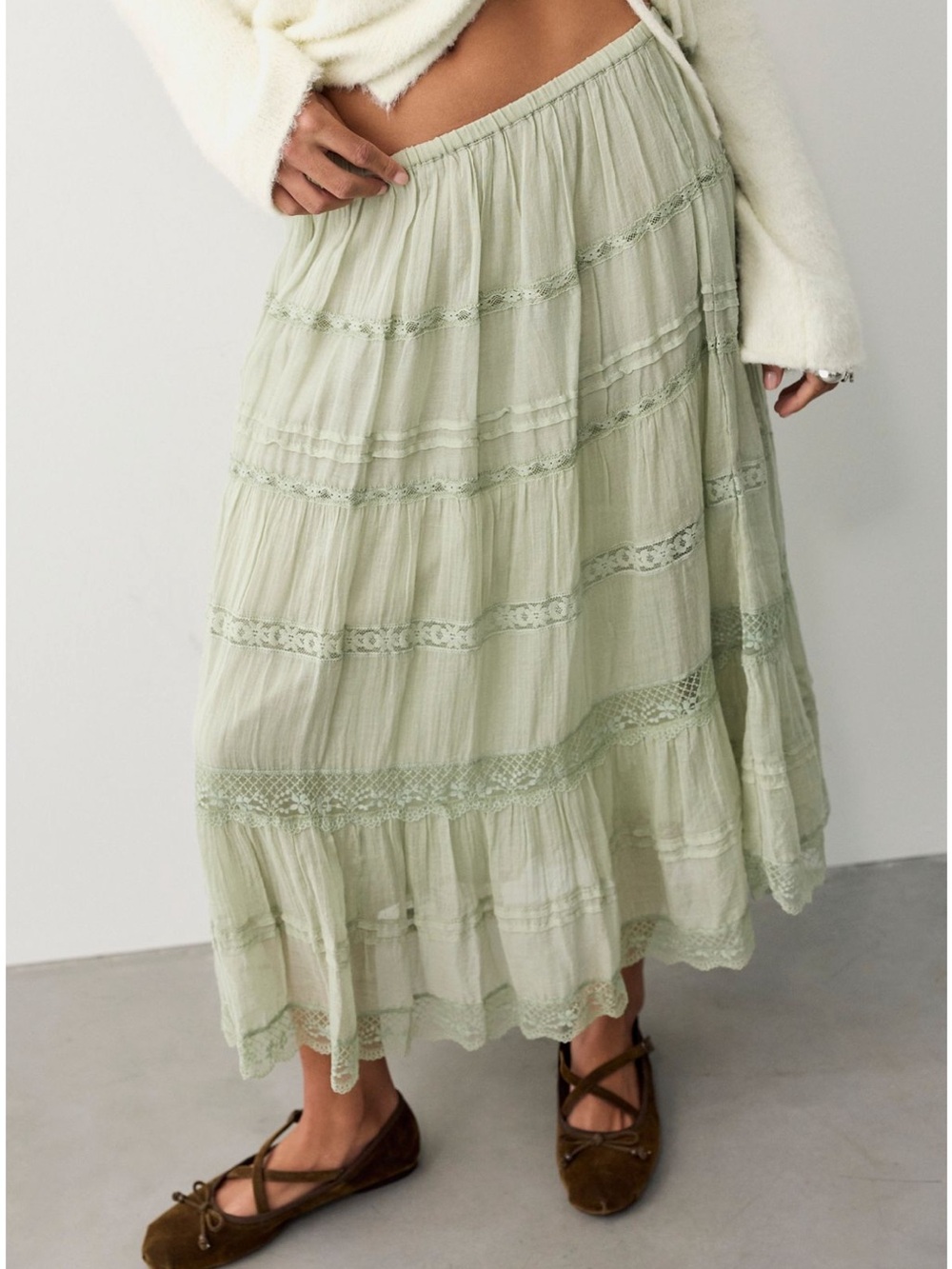FP One Lily Lace Midi Skirt